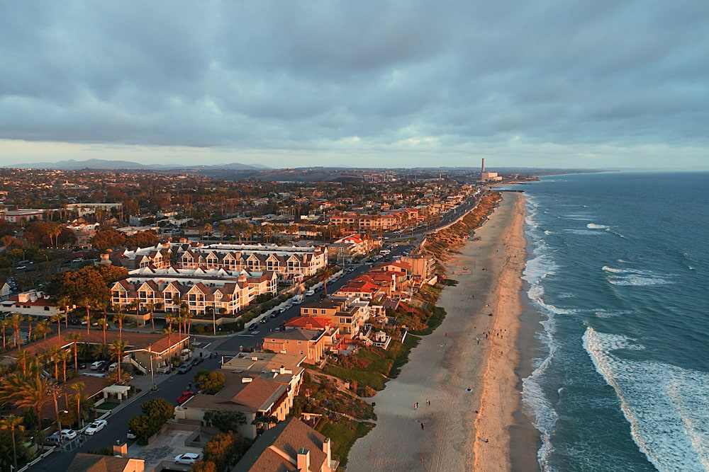 The shoreline near Carlsbad