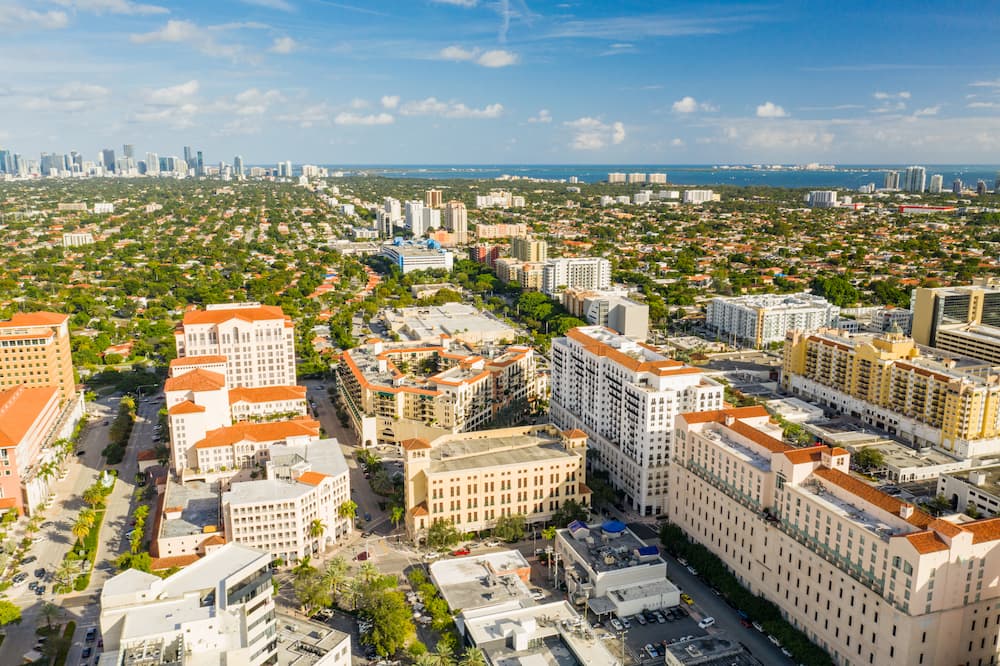 Coral Gables FL USA aerial view