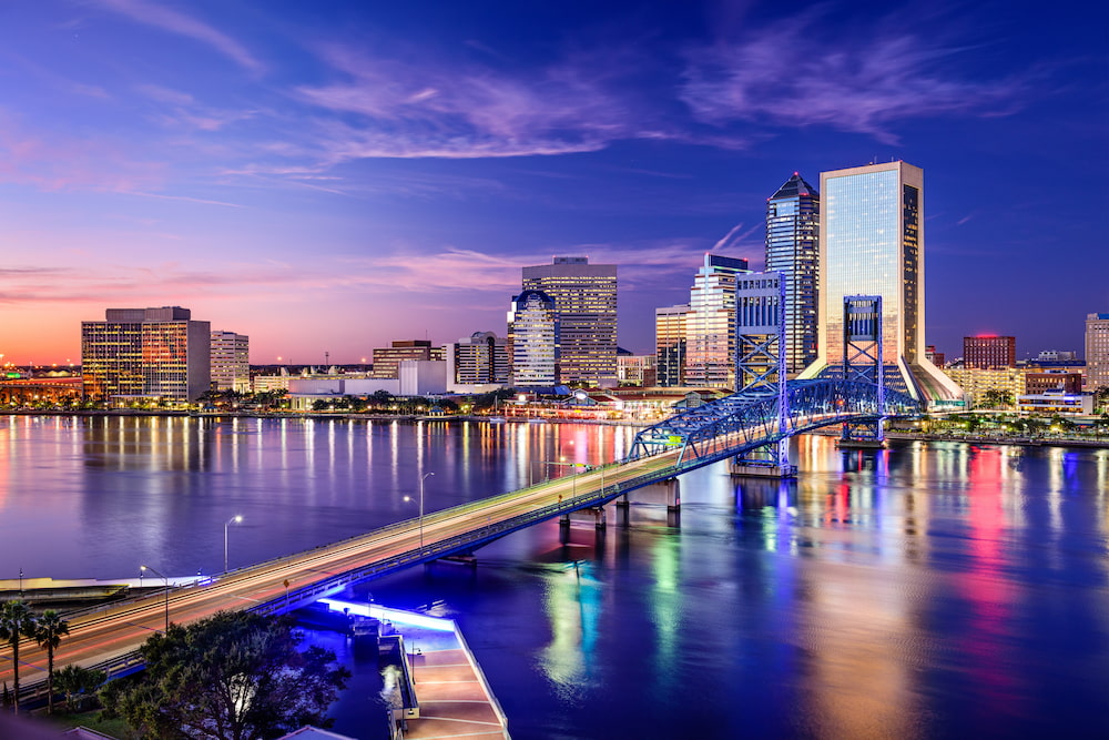 Jacksonville, Florida, USA downtown city skyline.