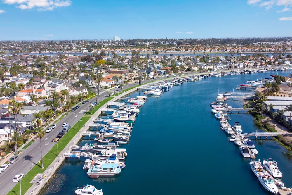 Sunny Day in Long beach harbor