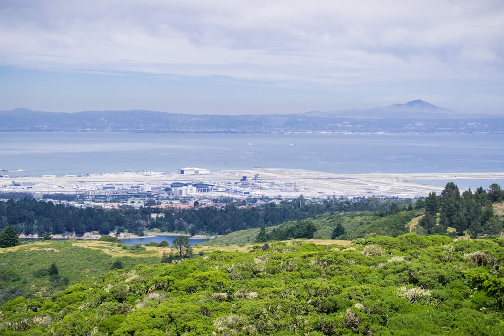 View of the Bay near SFO/Millbrae, CA