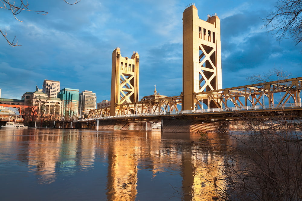 Tower Bridge, Sacramento, California, USA