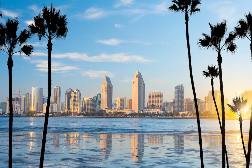 Downtown San Diego Skyline at Sunset