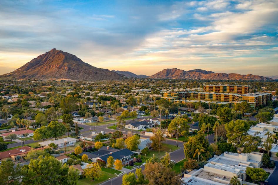 Sunset view of Scottsdale, AZ