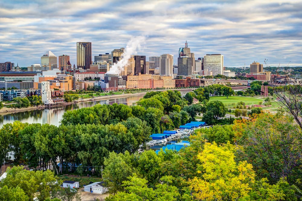 St Paul river city view